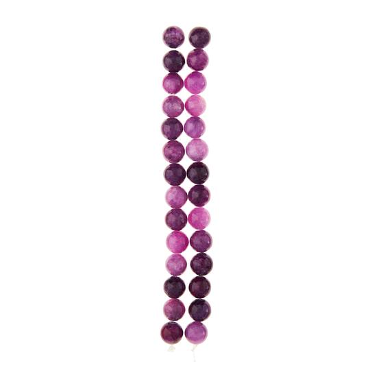 12 Pack: Purple Dyed Quartzite Round Beads, 8mm by Bead Landing™